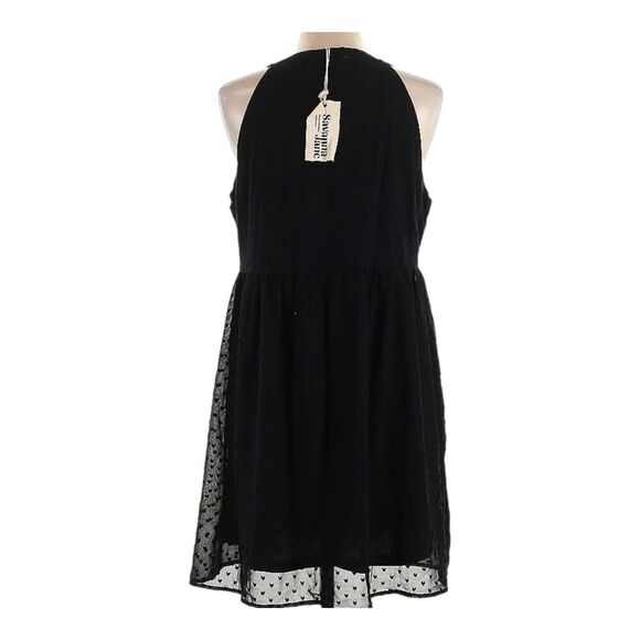 Savanna Jane  L New Embroidery Babydoll Dress Mini- Halter-V-neck- Boho Romantic - Picture 5 of 8